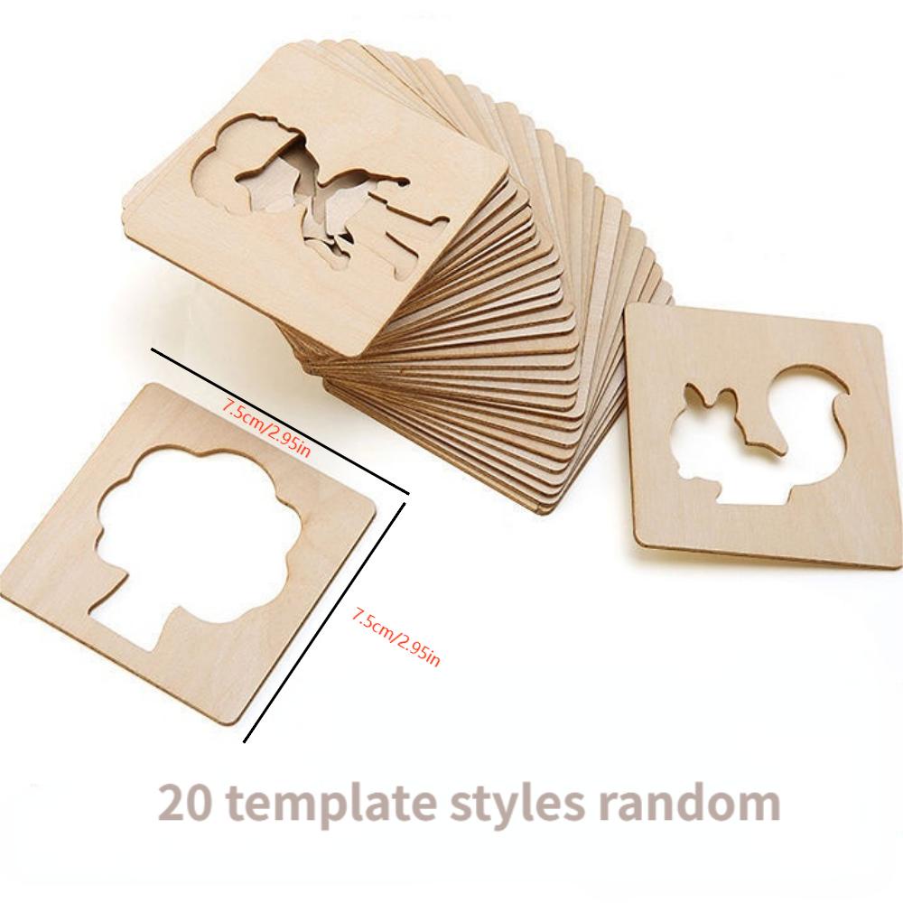20pcs Kids Drawing Toys Wooden - مراجعة Kids Education Template وسعره