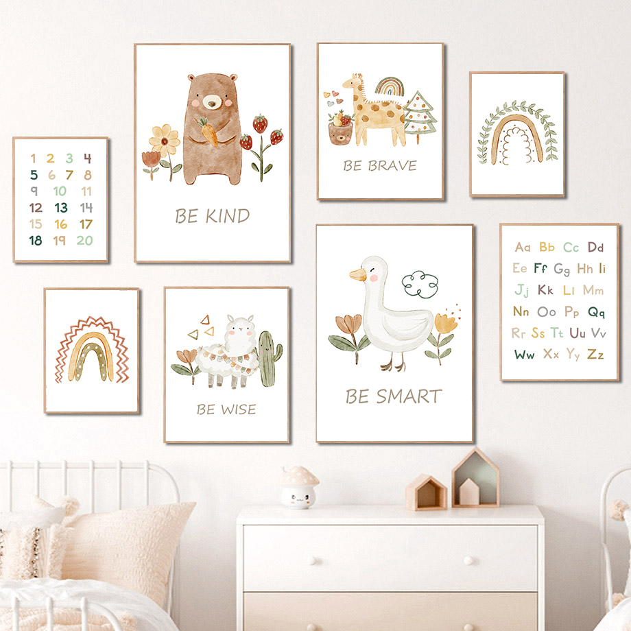 Neutral Nursery Wall Art Educa - مراجعة Kids Education Quote وسعره