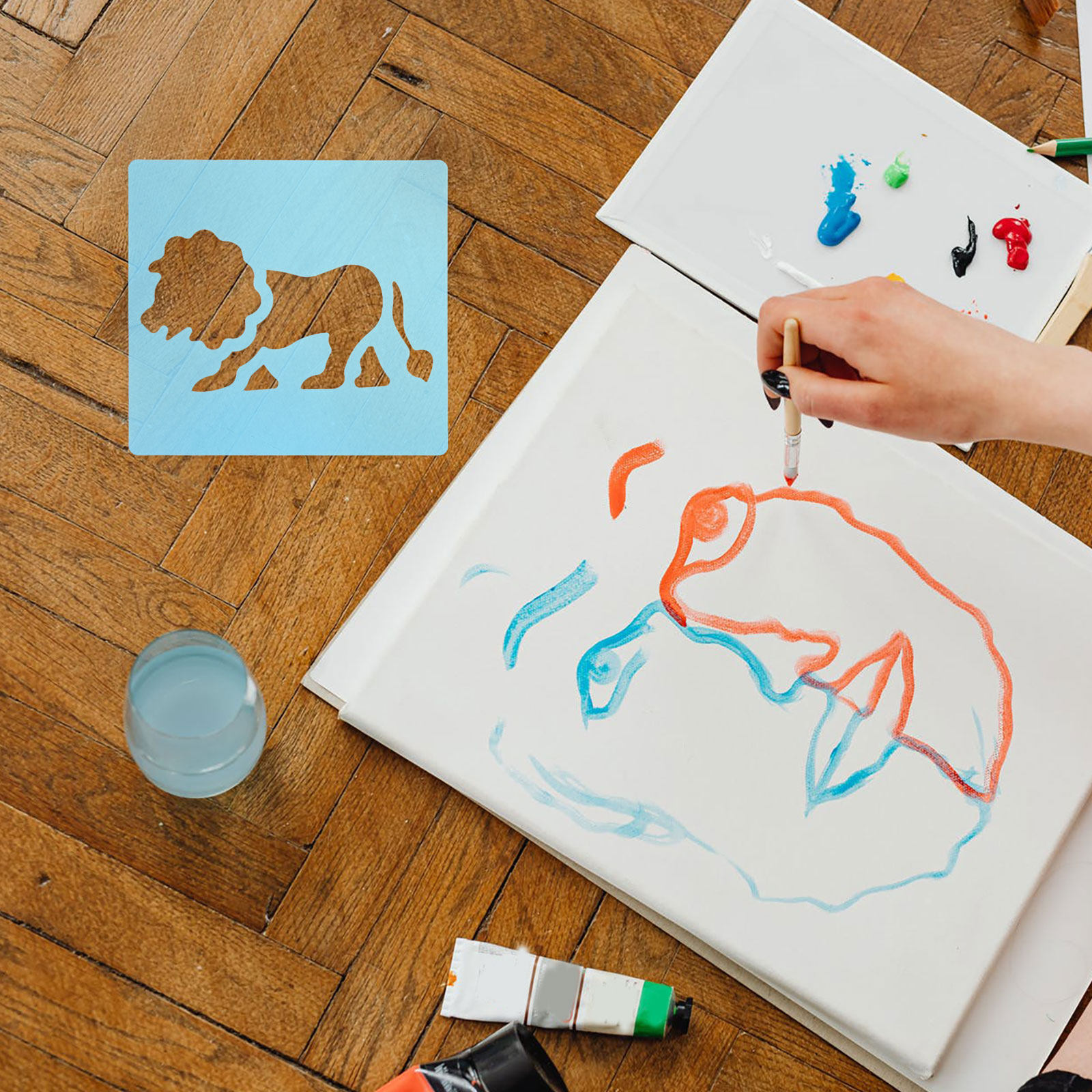12Pcs Plastic Drawing Stencils - مراجعة Kids Education Template وسعره