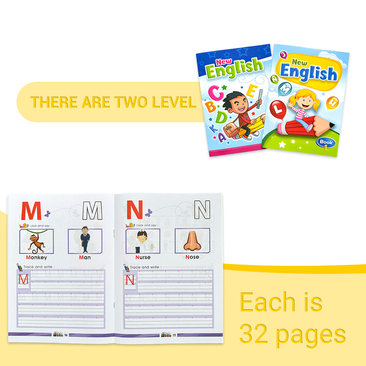 2 Book New English Alphabet Tr - مراجعة Kids Education Level وسعره