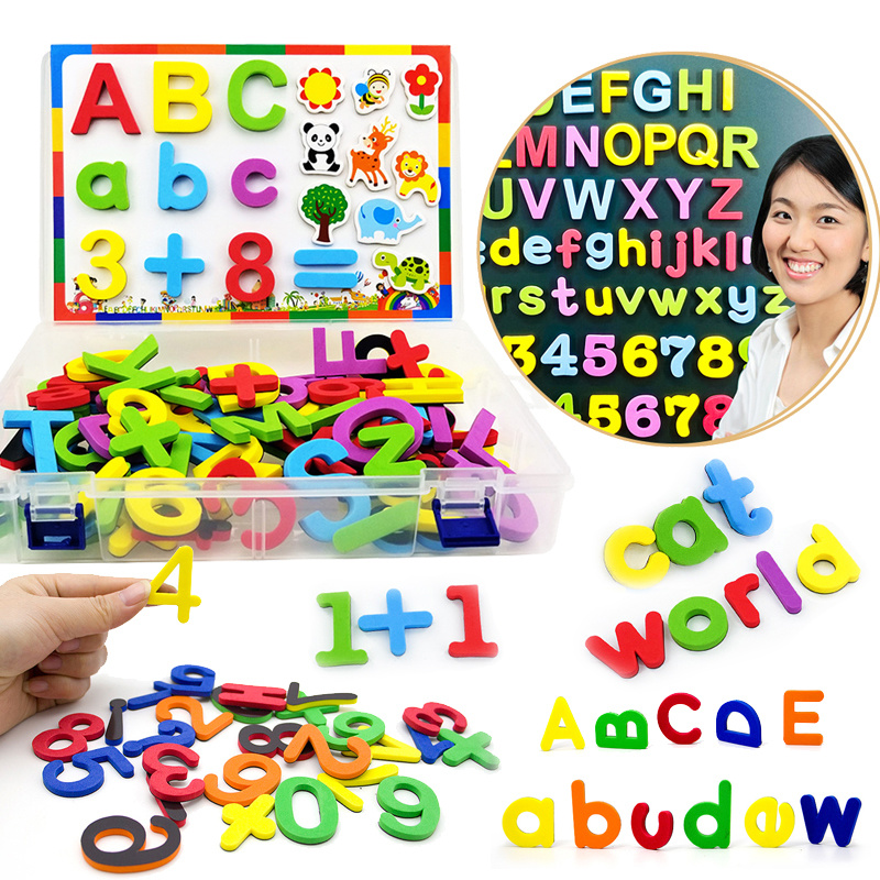 24-76pcs Magnetic Alphabet Let - مراجعة Phonics Card Game وسعره