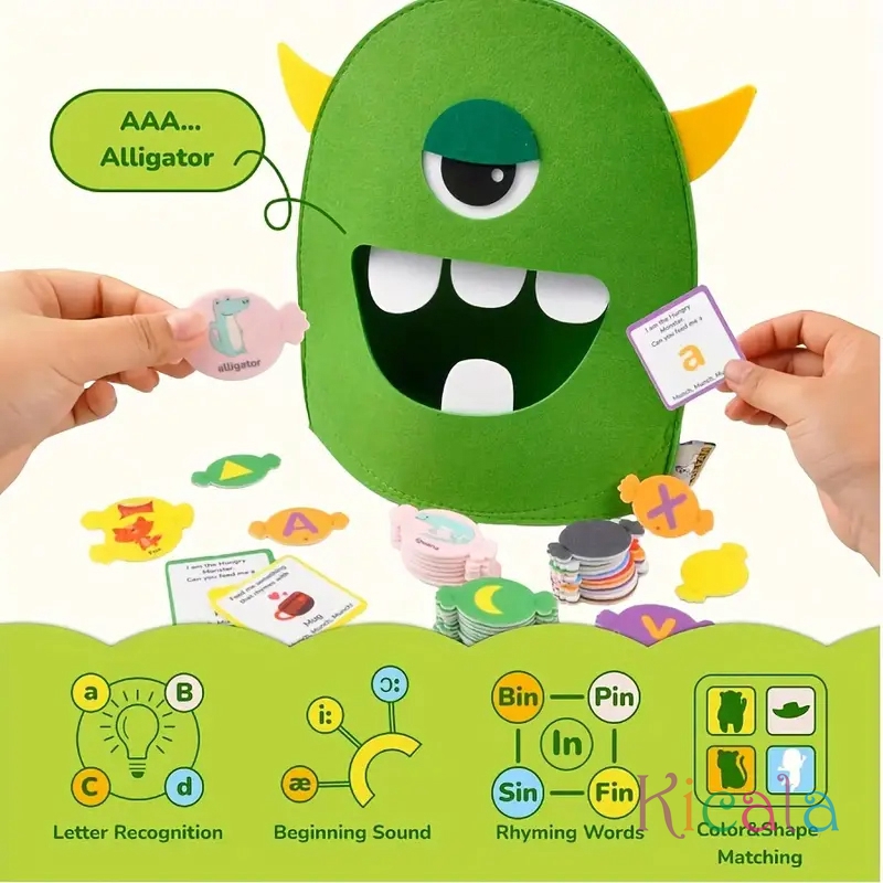 Alphabet Monster Matching Game - مراجعة Phonics Card Game وسعره