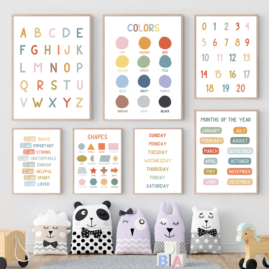 English Education Poster Alpha - مراجعة Kids Educational Poster وسعره